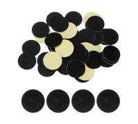 QUARKZMAN 48 Stück 30mm runde selbstklebende Bastelfilz, Filzkreise vorgeschnittene Filz Aufkleber aus Vliesstoff für Nähen, DIY Projekt, Bastelarbeiten, Handwerk, Decoration (Schwarz)