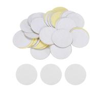 QUARKZMAN 48 Stück 50mm runde selbstklebende Bastelfilz, Filzkreise vorgeschnittene Filz Aufkleber aus Vliesstoff für Nähen, DIY Projekt, Bastelarbeiten, Handwerk, Decoration (Weiß)