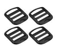 QUARKZMAN 4Stk Metall Leiter Schnalle Schieber Tri-Glider Metall Einstellbar Schnallen 32mm(1-1/4") Innere Breite für Gurtband Rucksack Riemen Schwarz