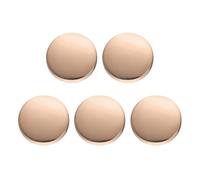 QUARKZMAN 5 Stück 12mm Metall Flache Knöpfe Set Glänzende Oberfläche Rund Ösenknöpfe, Bastelknöpfe, Ersatzknöpfe, Buttons für DIY Männer Frauen Hemd Hose trickjacke Kleidung, Helles Gold