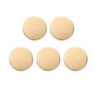 QUARKZMAN 5 Stück 12mm Metall Flache Knöpfe Set Glänzende Oberfläche Rund Ösenknöpfe, Bastelknöpfe, Ersatzknöpfe, Buttons für DIY Männer Frauen Hemd Hose trickjacke Kleidung, Mattes Gold
