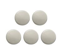 QUARKZMAN 5 Stück 18mm Metall Flache Knöpfe Set Glänzende Oberfläche Rund Ösenknöpfe, Bastelknöpfe, Ersatzknöpfe, Buttons für DIY Männer Frauen Hemd Hose trickjacke Kleidung, Mattsilber