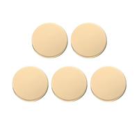 QUARKZMAN 5 Stück 25mm Metall Flache Knöpfe Set Glänzende Oberfläche Rund Ösenknöpfe, Bastelknöpfe, Ersatzknöpfe, Buttons für DIY Männer Frauen Hemd Hose trickjacke Kleidung, Mattes Gold