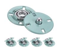 QUARKZMAN 5 Stück Druckknöpfe, Druckknöpfe zum Annähen Druckknopf Druckknöpfe ohne nähen Metall unsichtbarer verschluss schnalle Befestiger Knopf für Kleidung Leder Nähen (Seeblau, 18mm)