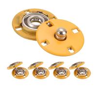 QUARKZMAN 5 Stück Druckknöpfe, Druckknöpfe zum Annähen Druckknopf Druckknöpfe ohne nähen Metall unsichtbarer verschluss schnalle Befestiger Knopf für Kleidung Leder Nähen (Gelb, 15mm)