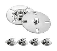 QUARKZMAN 5 Stück Druckknöpfe, Druckknöpfe zum Annähen Druckknopf Druckknöpfe ohne nähen Metall unsichtbarer verschluss schnalle Befestiger Knopf für Kleidung Leder Nähen (Silber, 21 mm)