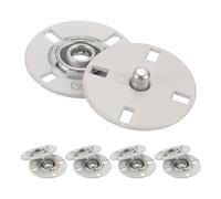 QUARKZMAN 5 Stück Druckknöpfe, Druckknöpfe zum Annähen Druckknopf Druckknöpfe ohne nähen Metall unsichtbarer verschluss schnalle Befestiger Knopf für Kleidung Leder Nähen (Beige, 21 mm)