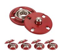 QUARKZMAN 5 Stück Druckknöpfe, Druckknöpfe zum Annähen Druckknopf Druckknöpfe ohne nähen Metall unsichtbarer verschluss schnalle Befestiger Knopf für Kleidung Leder Nähen (Weinrot, 15 mm)