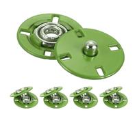 QUARKZMAN 5 Stück Druckknöpfe, Druckknöpfe zum Annähen Druckknopf Druckknöpfe ohne nähen Metall unsichtbarer verschluss schnalle Befestiger Knopf für Kleidung Leder Nähen (Grün, 18mm)