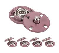 QUARKZMAN 5 Stück Druckknöpfe, Druckknöpfe zum Annähen Druckknopf Druckknöpfe ohne nähen Metall unsichtbarer verschluss schnalle Befestiger Knopf für Kleidung Leder Nähen (Pink, 15mm)