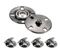 QUARKZMAN 5 Stück Druckknöpfe, Druckknöpfe zum Annähen Druckknopf Druckknöpfe ohne nähen Metall unsichtbarer verschluss schnalle Befestiger Knopf für Kleidung Leder Nähen (Hellschwarz, 18mm)