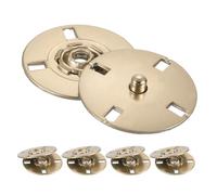 QUARKZMAN 5 Stück Druckknöpfe, Druckknöpfe zum Annähen Druckknopf Druckknöpfe ohne nähen Metall unsichtbarer verschluss schnalle Befestiger Knopf für Kleidung Leder Nähen (Nebel Gold, 23mm)