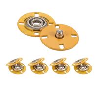 QUARKZMAN 5 Stück Druckknöpfe, Druckknöpfe zum Annähen Druckknopf Druckknöpfe ohne nähen Metall unsichtbarer verschluss schnalle Befestiger Knopf für Kleidung Leder Nähen (Gelb, 18mm)