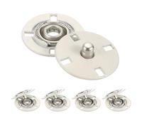 QUARKZMAN 5 Stück Druckknöpfe, Druckknöpfe zum Annähen Druckknopf Druckknöpfe ohne nähen Metall unsichtbarer verschluss schnalle Befestiger Knopf für Kleidung Leder Nähen (Beige, 18 mm)