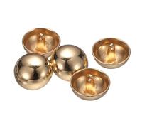 QUARKZMAN 5 Stück Knöpfe Gold, 20mm Halbrunde Pilzkappe Metallknöpfe Handwerk Buttons mit Schaft, Bastelknöpfe Rund Nähknöpfe Ersatzknöpfe Buttons für Blazer Anzug Jacke Kleidung