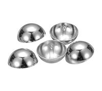 QUARKZMAN 5 Stück Knöpfe Silber, 28mm Halbrunde Pilzkappe Metallknöpfe Handwerk Buttons mit Schaft, Bastelknöpfe Rund Nähknöpfe Ersatzknöpfe Buttons für Blazer Anzug Jacke Kleidung