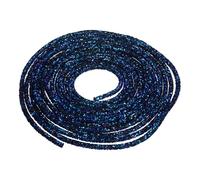 QUARKZMAN 5 Yard 6mm Glitzer Pailletten Seil Pailletten Strass Rohr Kordel für Basteln Hochzeit Kleider Kostüm Kleidung Schuhe Schmuck Zubehör Glitter Schwarz