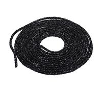 QUARKZMAN 5 Yard 6mm Glitzer Pailletten Seil Pailletten Strass Rohr Kordel für Basteln Hochzeit Kleider Kostüm Kleidung Schuhe Schmuck Zubehör Schwarz