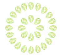 QUARKZMAN 50 STK 13 x 18mm Tränenförmige Strasssteine Spitze Rückseite Glas Strasssteine Kristallperlen Schmucksteine Für DIY Kleidung Schmuck Nähen Kunst Verzierungen Olive Fluoreszenz