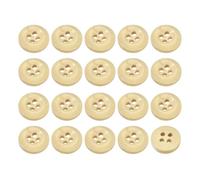 QUARKZMAN 50 Stück Holzknöpfe, 12,5 mm (1/2") 4-Loch Runde Holzknöpfe für Nähen DIY Handwerk Kleidung, Naturholz