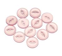 QUARKZMAN 50 Stück Knöpfe Rosa Nähknöpfe 15mm Runde Harz Buttons, 2-Loch Fischaugen DIY Bastelnknöpfe für Handwerk Hosen Kleider Röcke Kleidung Blusen Hemd