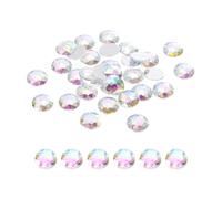 QUARKZMAN 50 Stück Runder Strasssteine AB-Farbe, 16x16mm, Glitzersteine zum Basteln und Rhinestones, für DIY Basteln, Perlen, Hochzeit Party, Kostüme, Schmuckherstellung