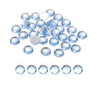 QUARKZMAN 50 Stück Runder Strasssteine Blau, 20x20mm, Glitzersteine zum Basteln und Rhinestones, für DIY Basteln, Perlen, Hochzeit Party, Kostüme, Schmuckherstellung