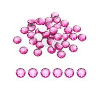 QUARKZMAN 50 Stück Runder Strasssteine Pfirsichrosa, 20x20mm, Glitzersteine zum Basteln und Rhinestones, für DIY Basteln, Perlen, Hochzeit Party, Kostüme, Schmuckherstellung