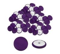 QUARKZMAN 50 Stück Satin Knöpfe 20mm Glatt Satin Überzogene Runde Schaft Stoff Buttons für Annähen Braut Hochzeitskleid Bluse Anzüge DIY Handwerk (Lila)