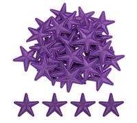 QUARKZMAN 50 Stück Sterne Patches zum Aufbügeln Violett, 3.8cm Flicken zum Aufbügeln,Bestickte Aufnäher zum Aufbügeln Bügelflicken für Hut Jacke Jeans Rucksäcke DIY Dekoration