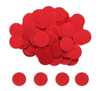 QUARKZMAN 500 Stück 40mm Runde Bastelfilz, vorgeschnittene Filzplatten, nicht gewebte Filzkreise Filzstoff für Nähen, DIY Projekt, Bastelarbeiten, Handwerk, Decoration (Rot)