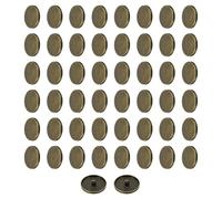 QUARKZMAN 50Stk 48L Metall Runde Flache Nähnieten 30mm Legierung Stiel Handwerk Ersatz Knopf Für Männer Frauen Anzug Wollmantel Hemd Hose Nähen Handwerk Bronze