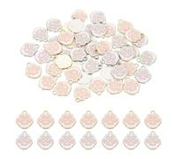 QUARKZMAN 50Stk Emaille Hundepfoten Anhänger 17.6x15mm Legierung Pfoten Anhänger Schlüsselanhänger Charm Fußabdruck Tier Anhänger Halskette Armband Schlüsselanhänger DIY Rosa Silber/Gold