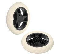 QUARKZMAN 6.7 Zoll Durchmesser Einkaufswagen Räder Ersatz 2 Stück Schweres Gummi Schaumstoff Trolley Rad Reparatur Für Einkaufswagen Supermarkt Mülltonne Schwarz/Weiß