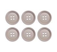 QUARKZMAN 6 Stück Bunte Knöpfe, 30mm 4 Löcher Harzknöpfe zum Annähen, Bastelknöpfe Runde Ersatzknöpfe Buttons für Nähen Mantel Hemden Kleidung DIY Handwerk Dekoration, Rosa