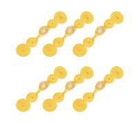 QUARKZMAN 6 Stück Chinesische Knoten Froschknöpfe Handgemachte Kürbisform Nähnknöpfe Goldener Kürbisverschluss Mit Jade Für Cheongsam Kleider Hemden Pullover Umhang Mantel 059" × 276"