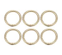 QUARKZMAN 6 Stück Frühling O Ringe 1 1/4" Runde Trigger Metall Snap Haken Kreis Gold Schlüsselring Clip Schlüsselanhänger für Taschen Handtaschen Geldbörsen Schlüsselring