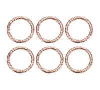 QUARKZMAN 6 Stück Frühling O Ringe 1 1/4" Runde Trigger Metall Snap Haken Kreis Roségold Schlüsselring Clip Schlüsselanhänger für Taschen Handtaschen Geldbörsen Schlüsselring