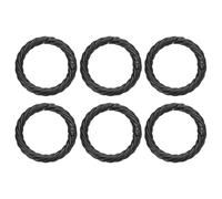 QUARKZMAN 6 Stück Frühling O Ringe 1" Runde Trigger Metall Snap Haken Kreis Schwarz Schlüsselring Clip Schlüsselanhänger für Taschen Handtaschen Geldbörsen Schlüsselanhänger