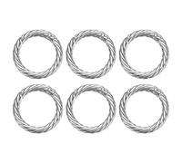 QUARKZMAN 6 Stück Frühling O Ringe 1" Runde Trigger Metall Snap Haken Kreis Silber Schlüsselring Clip Schlüsselanhänger für Taschen Handtaschen Geldbörsen Schlüsselring