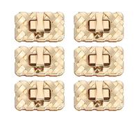 QUARKZMAN 6 Stück Twist Turn Lock Verschluss, 1,38" x 0,79" Verschlüsse Schloss Schnellverschlüsse für Geldbörse Taschenverschluss Clip Hardware Zubehör für DIY Handtasche Basteln