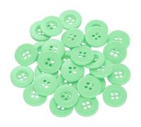 QUARKZMAN 60 Stück Knöpfe Grün Harz Knopf 18mm Kunststoff Bastelknöpfe 4-Loch Runde Kinderknöpfe Buttons zum Nähen für DIY Scrapbooking Deko Bekleidung Mantel Hemden Blusen Hosen Jacke