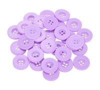 QUARKZMAN 60 Stück Knöpfe Lila Harz Knopf 20mm Kunststoff Bastelknöpfe 4-Loch Runde Kinderknöpfe Buttons zum Nähen für DIY Scrapbooking Deko Bekleidung Mantel Hemden Blusen Hosen Jacke