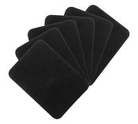 QUARKZMAN 6Stk Aufbügelbare Aufnäher für Kleidung Reparatur 3"x4-1/4" Stoff Patch Baumwolle Dekoration für Kleider Hosen Tasche Schwarz