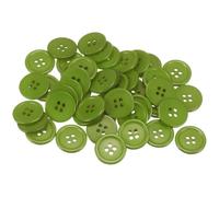 QUARKZMAN 80 Stück Grün Knöpfe 20 mm Große Nähknöpfe 4 Löcher Harz Runde Bastelknöpfe Ersatzknöpfe für Mantel Kleidung Jacke Hemden Blazer DIY Handwerk Scrapbooking Dekoration
