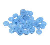 QUARKZMAN 80 Stück Hellblau Knöpfe 18 mm Große Nähknöpfe 4 Löcher Harz Runde Bastelknöpfe Ersatzknöpfe für Mantel Kleidung Jacke Hemden Blazer DIY Handwerk Scrapbooking Dekoration