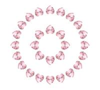 QUARKZMAN 80 Stück Herz Strasssteine, 10mm, Rosa, Rhinestones, Glas Diamant, Glitzersteine zum Basteln, Versilberter spitze Strasssteine für Textilien, DIY Dekoration, Schmuck