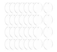 QUARKZMAN Acryl-Schlüsselanhänger-Rohlinge, 100 Stück 1,6 Zoll runde klare Acryl-Schlüsselanhänger 3 mm dicke Kreisscheiben-Rohlinge mit Löchern für Bastelarbeiten, Tags, Etiketten