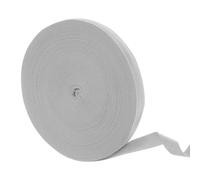 QUARKZMAN Baumwoll Schrägband 45 m x 20mm, Baumwollband Nahtband Gurtband Köperband Stoffband Einfassband zum Nähen für Handwerk Nähen Stricken Kleidung DIY-Basteln, Grauweiß