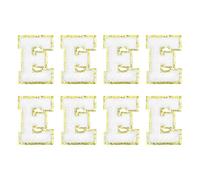 QUARKZMAN Chenille Buchstaben Patches 2.2 Zoll Selbstklebende Buchstaben E Aufnäher Aufbügeln Gestickte Buchstaben Aufkleber ApplikationJeans Schuhe Hüte DIY Weiß Packung Mit 8 Stück